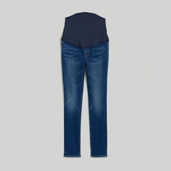 NWT Madewell Maternity Over-The-Belly High-Rise Skinny Jeans in Smithley Wash - Picture 1 of 10